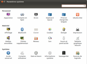 Le panneau de contrôle de GNOME 3 fait partie de Ubuntu 11.10.